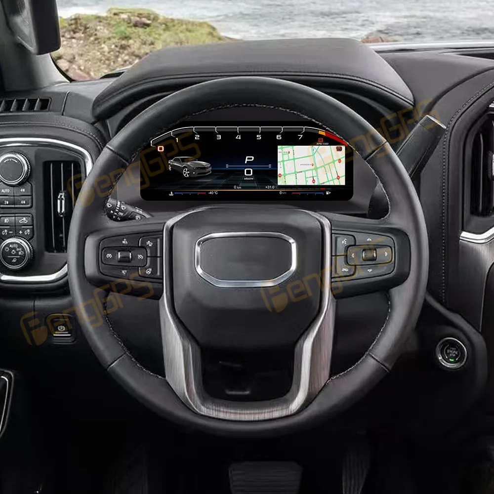 

12.3 Inch Car Digital Cluster For Chevrolet Chevy Silverado GMC Sierra 2019-2023 LCD Dashboard Auto Speedometer Virtual Cockpit