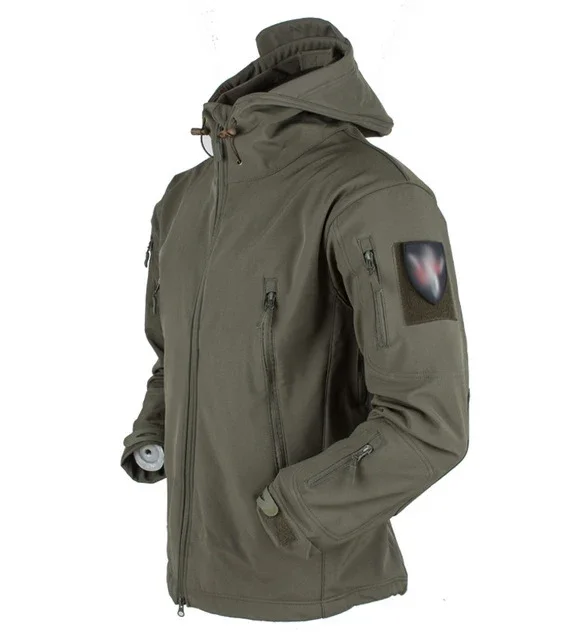 Men Winter Tactical Fleece Shark Skin Windbreaker s Soft Warm Waterproof Windproof Coat