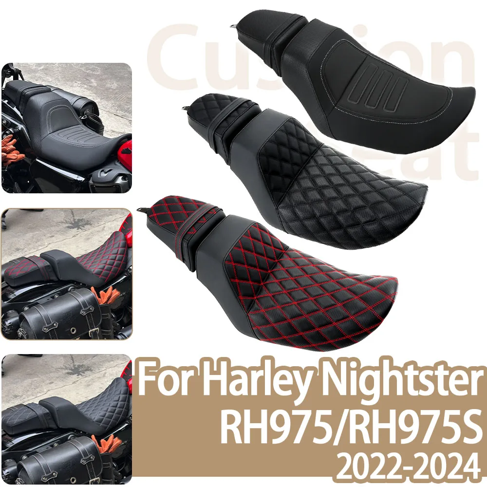 Motorcycle Two-Up Seats Rider Saddle Driver Passenger Pillion For Harley Nightster RH 975 Special Sport RH975S 2022-2024 2023