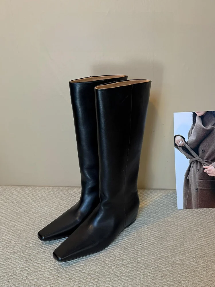 2025-nouvelles-bottes-longues-pour-femmes-bottes-de-chevalier-mi-mollet-marron-sirene-bottes-hautes-faion-hauteur-augmentee-bout-carre-hiver-oes