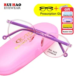 Unisex Kids Prescription Eyeglasses Frame - Customize Resin Lens for Myopia Hyperopia Amblyopia - Children's Optic Wear 2231