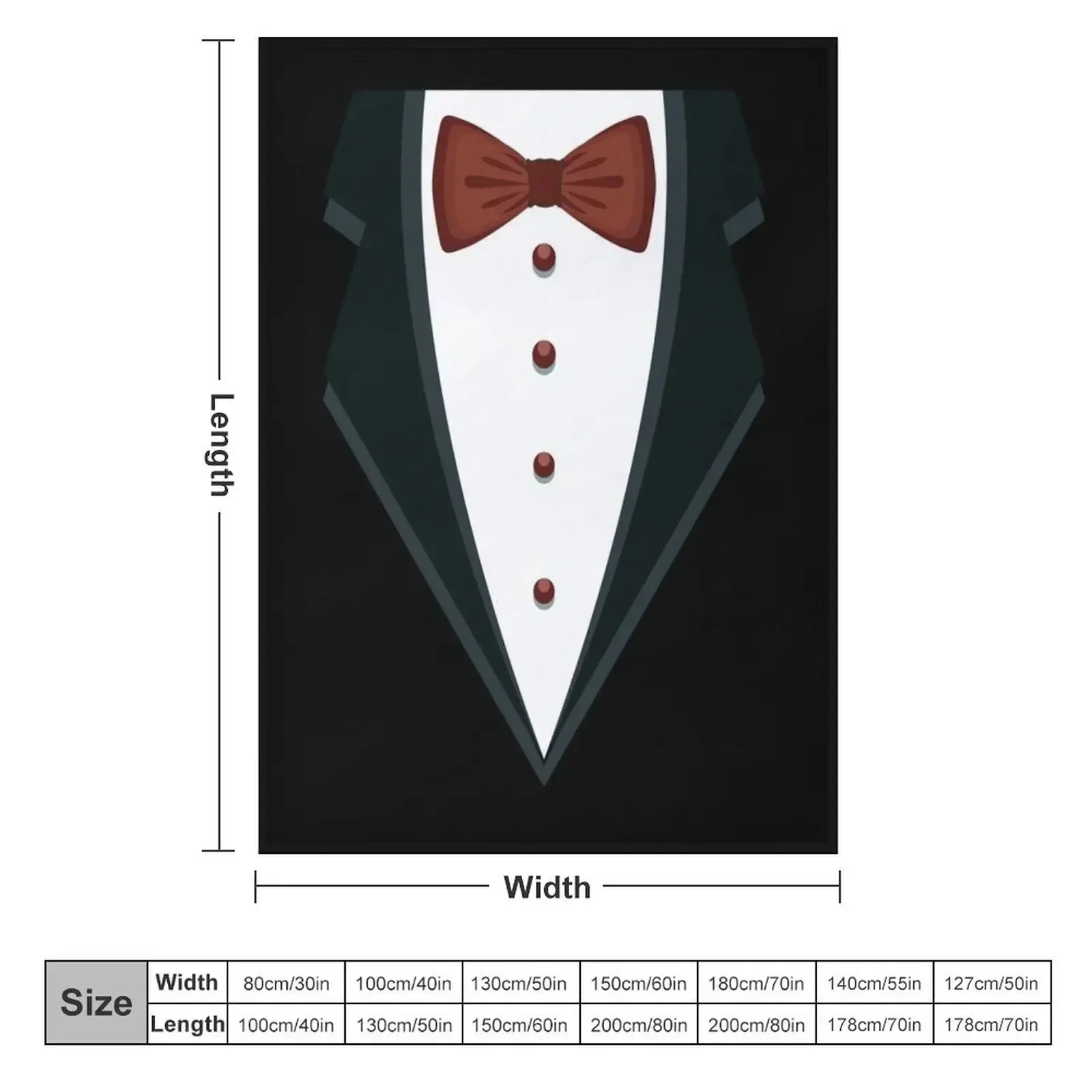 BLACK TRENZ BOW TIE FUNNY TUXEDO T-SHIRT Throw Blanket heavy to sleep Winter beds Furry Furrys Blankets