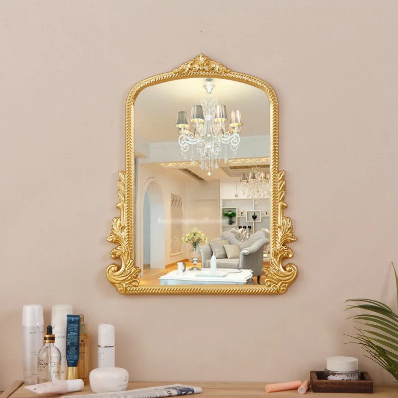 

Vintage Vanity Mirror Dressing Table Bathroom Living Room Bedroom Hanging Makeup Mirror Square Decoration Espelhos Home Products