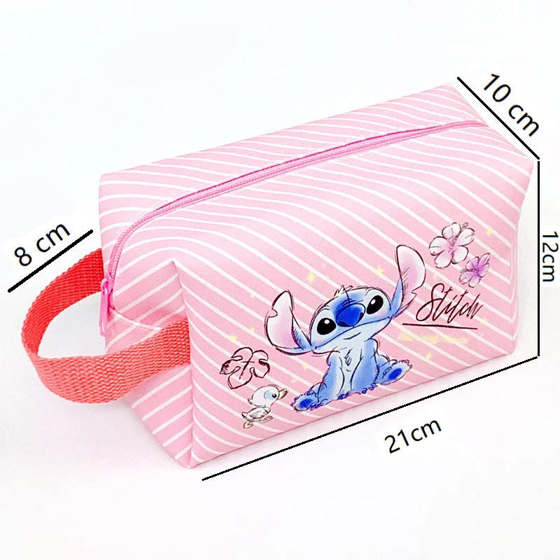 Bolsa de maquillaje Disney Stitch para niñas, bolsa bonita para mujer, servilleta sanitaria, cosméticos, llaves, auriculares, medicina, artículos