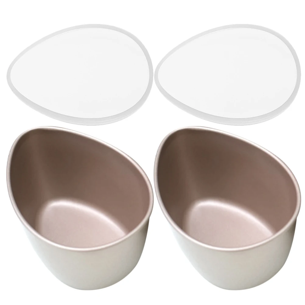 

2Pcs Carbon Steel Egg Steamer Bowls Rustproof Multi-Purpose Small Kitchen Pudding Cups Heat Resistant Bowls Pudding Cups