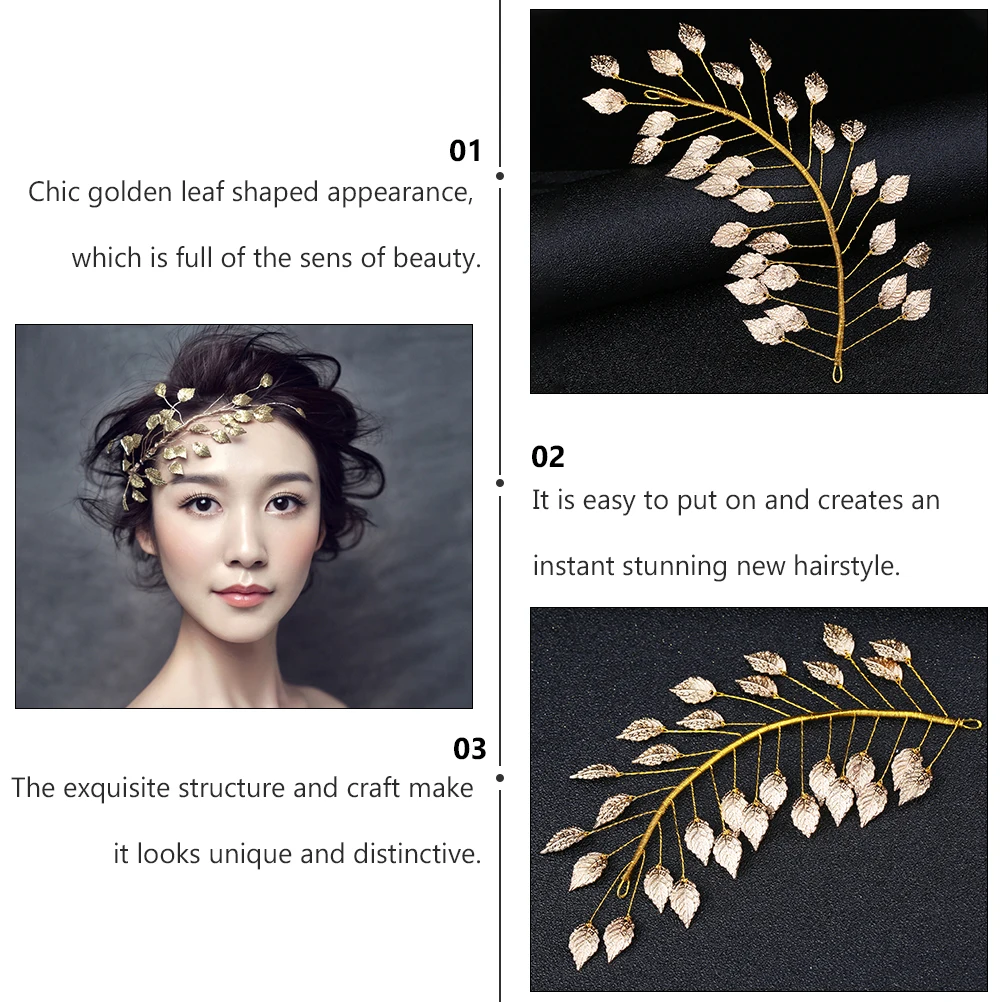 

Golden Tree Women Headdress Hairb Accessories Wedding Party H made Women Hairb Leaf Shaped Durable Styling Hairpin