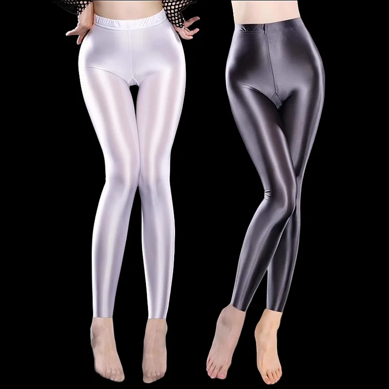 

Stage Performance Oil Shiny Leggings High Elastic Skinny Pencil Pants Women Workout Fitness Yoga Underwear Shaping Pantyhose