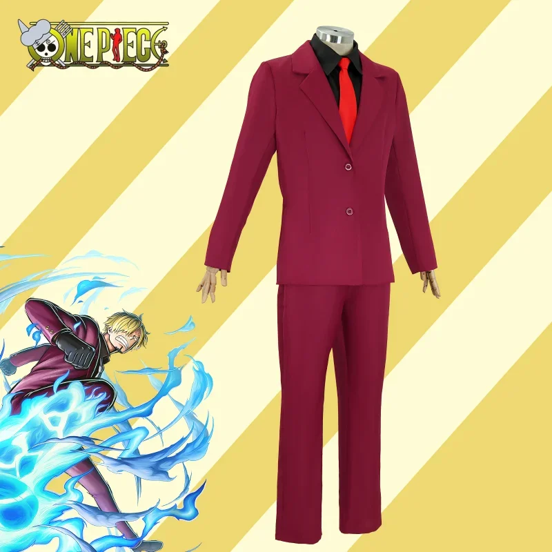 ONE PIECE Waguni cos suit Shanghis Sanji red suit anime two-dimensional cosplay makeup costume halloween personalized costume