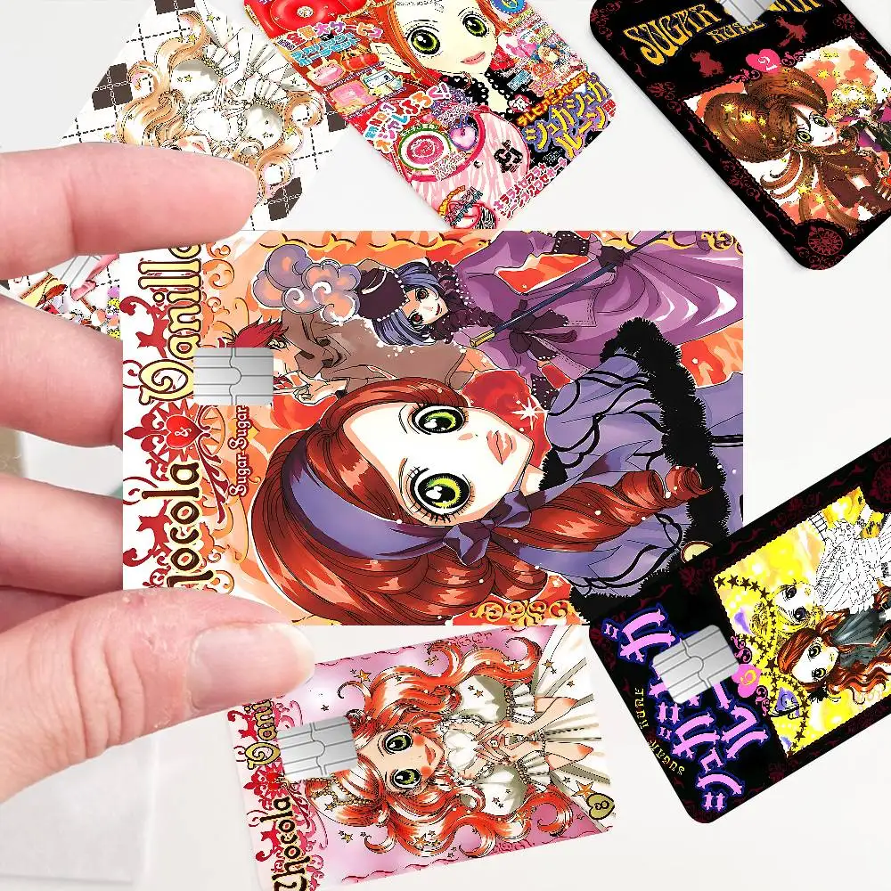 Pegatinas de Anime S-Sugar Sugar Rune para tarjetas de crédito, pegatinas para tarjetas bancarias, pegatinas para tarjetas de autobús y metro, pegatinas impermeables, regalo para mujeres