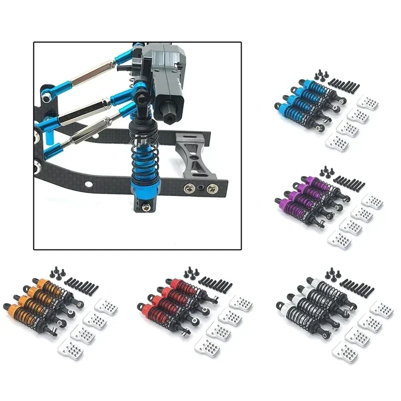 โช้คอัพแบบน้ำมัน 4 ชิ้น/ชุด สำหรับรถ 1/16 1/12 WPL MN Henglong C14 C24 MN D90 D91 รถกระบะ 4x4 รถครอว์เลอร์ อัพเกรด