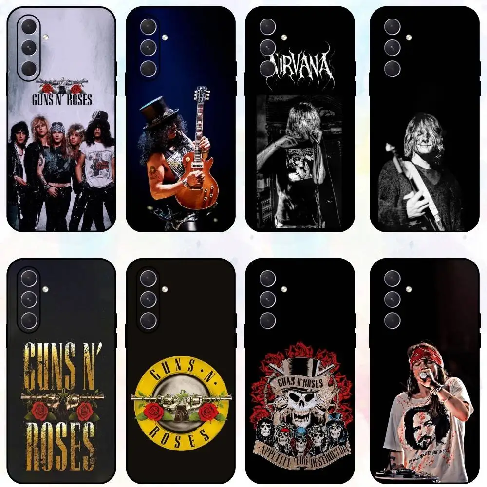 

Band G-Guns N Roses Phone Case For Samsung Galaxy A73,A72,A71,A70,A53,A52,A51,Others Soft Black Shell