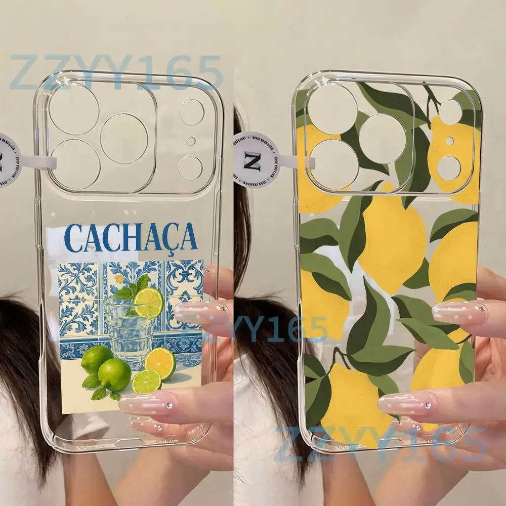 

Lemon Summer Friuts Fresh For iPhone 7,8,17,16,15,14,13,12,11 Pro,Max,Plus,X,XS,XR,SE4,E Mini Transparent Soft Phone Case