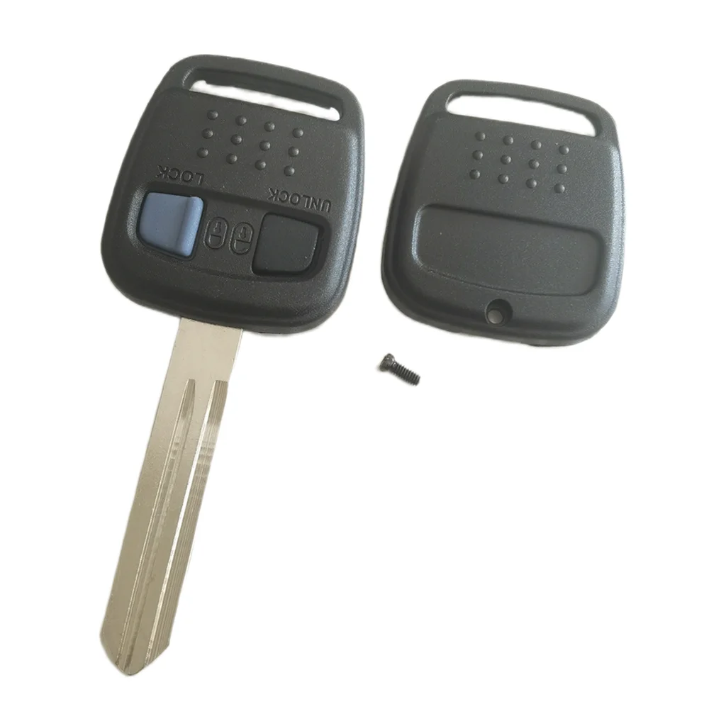 

Car Remote Key Shell Casing 2 Buttons Case Fob for Nissan Bluebird Key Cover with Rubber Pad NSN14 Uncut Blade