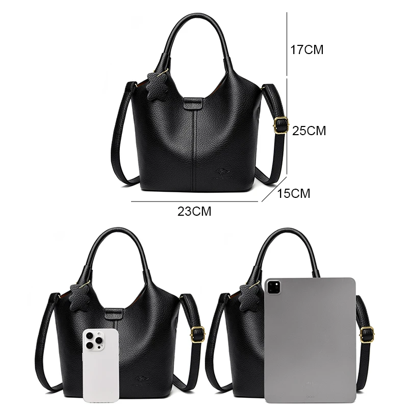 Brand High Quality Soft Leather Large Capacity Top-handle Bags Female Handbags Women Shoulder Crossbody Totes Messanger Bag Sac