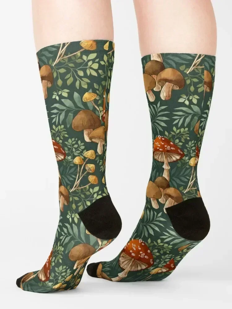 Woodland Mushroom Spray Socks hip hop hiking aesthetic cycling Socks Woman Men's