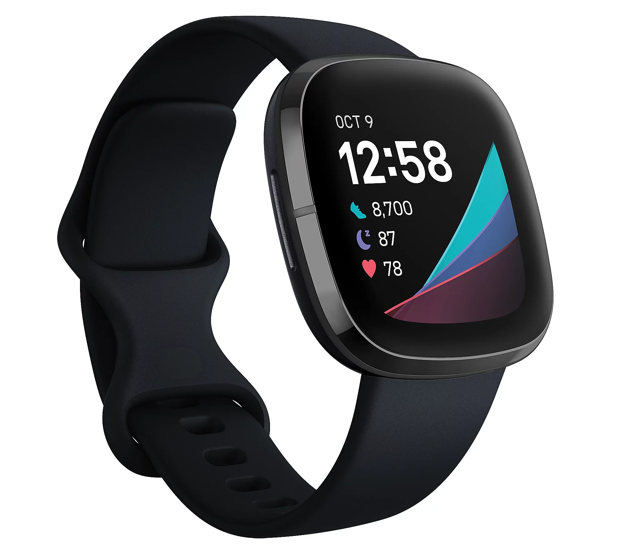 Fitbit Sense-Sense Fitness Smartwatch, FB512, Relógio esportivo, Rastreador de fitness, GPS integrado, Saúde avançada