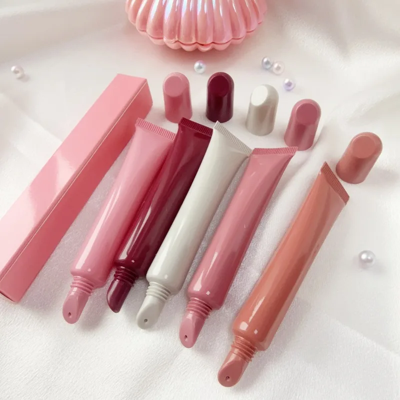 

50/100/200pcs 10ml Pink Lipstick Inclined Cover Hose Lipstick Tube Extrusion Hose Cosmetic Packaging Wholesale