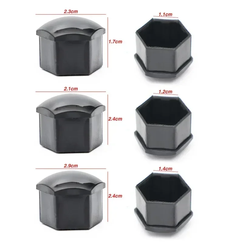 20pcs Car Wheel Tire Nut Caps Anti-Rust Protection Cover 17mm 19mm 21mm Car Hub Nut Decoration Cap Accessories