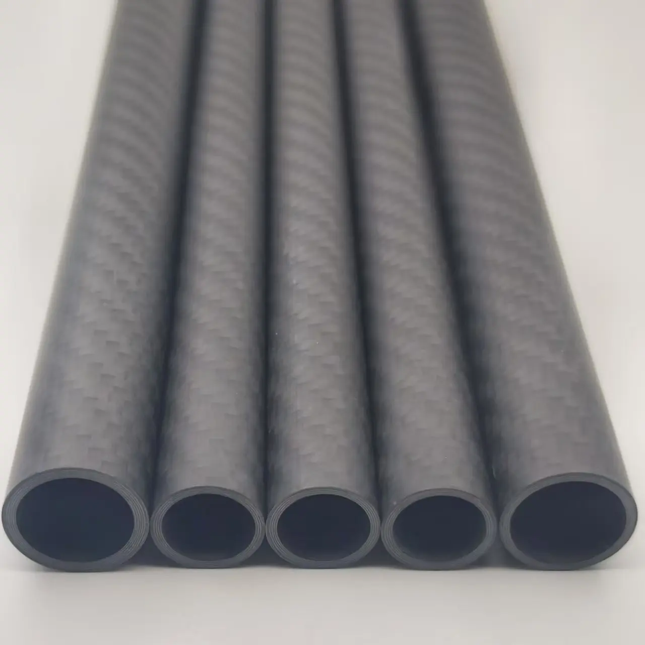 3K Carbon Fiber Tube 2PCS Length 1000MM Twill Matte Wall Thickness 1mm High strength full carbon fiber tube DIY model and Kites