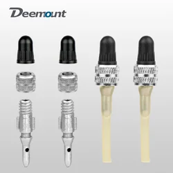 2/5/10PCS Inserts for Dunlop Valve Copper Nuts Zinc Alloy Bicycle Woods Blitz Tube Nozzle D/V Core Replacement W/ Extra Hose