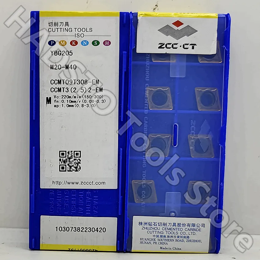 

CCMT09T308-EM YBG205 CCMT09T308-EM CCMT09T308 CCMT32.52 ZCC.CT CNC carbide inserts Turning inserts For Stainless steel 10pcs/box