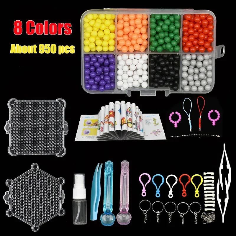 36色のリフィルビーズパズルクリスタルDIYウォータースプレービーズセットボール趣味ゲーム3D手作りマジックおもちゃ子供向け