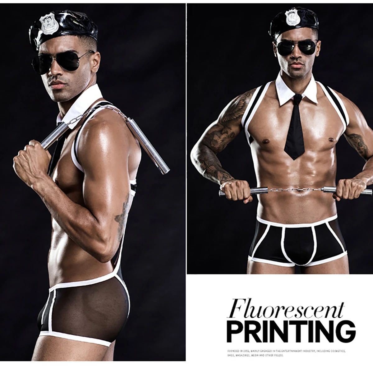 Heren Tactische Militaire Broek Instructeur Uniform Cosplay Kostuums Sexy Heren Lingerie Nachtclub Gay Undefiny Pak Man