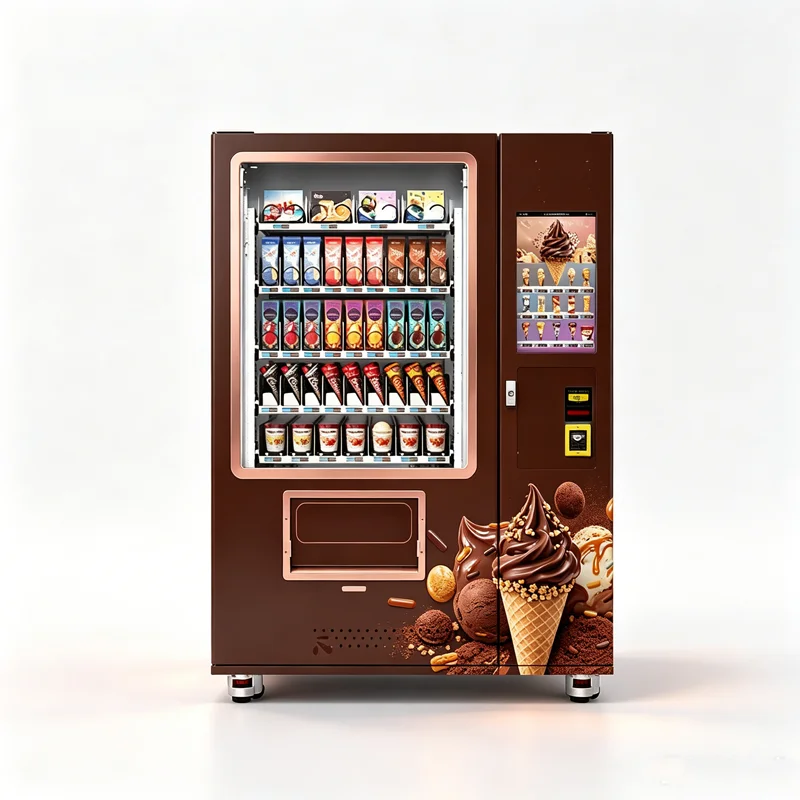 Automatic Ice Lollies Vending Machine Refrigerated Drink Snack Vending Machine Ice Cream Cone Vending Machine for Bussiness OME