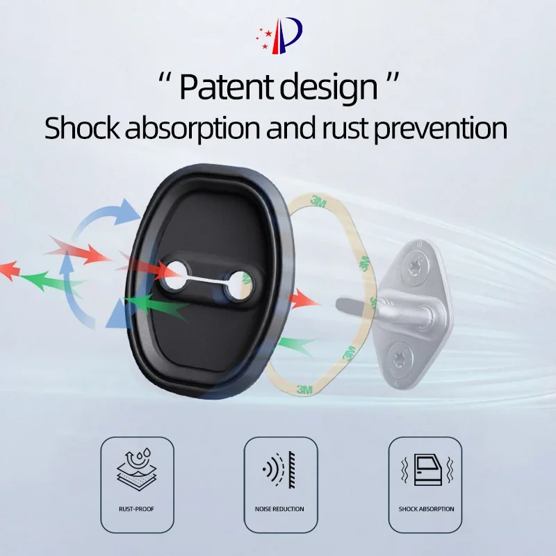 Door Lock Cover Applicable To ONVO L60, Silicone Rustproof Mute Protector, Shock Absorption, Reduce Closing Noise, 4Pcs
