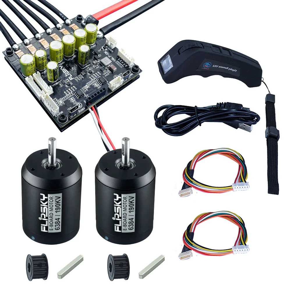 Hot Sale Flipsky Group Electric Skateboard Kit (Includes Dual FSESC6.7 Pro Plus And  6384 Motors)