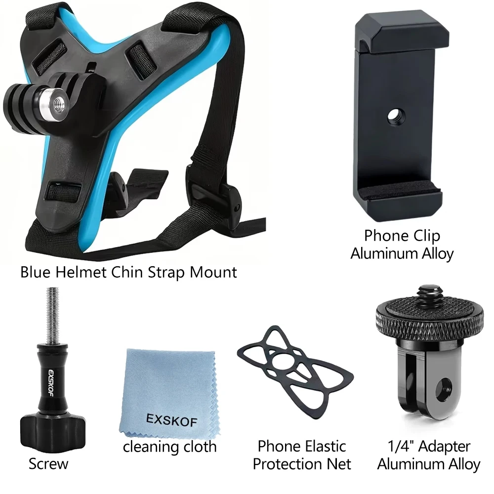 Motorhelm Kinband Mount voor GoPro Hero 13 12 11 10 9 8 DJI Osmo Insta360 SJCAM SJ4000 AKASO Actie Camera Accessoires