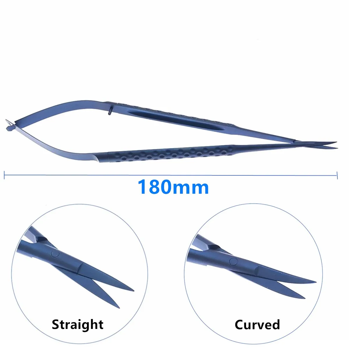 Giải Phẫu Thần Kinh Micro Kéo Titanium Microscissors 18Cm Đèn Microsurgical Kéo Dụng Cụ