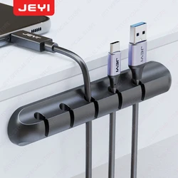 JEYI selbstklebende Kabelhalter-Clips, Kabelmanagement, Kabel-Organizer für den Schreibtisch, USB-Ladekabel, Nachttisch, Netzkabel, Mauskabel