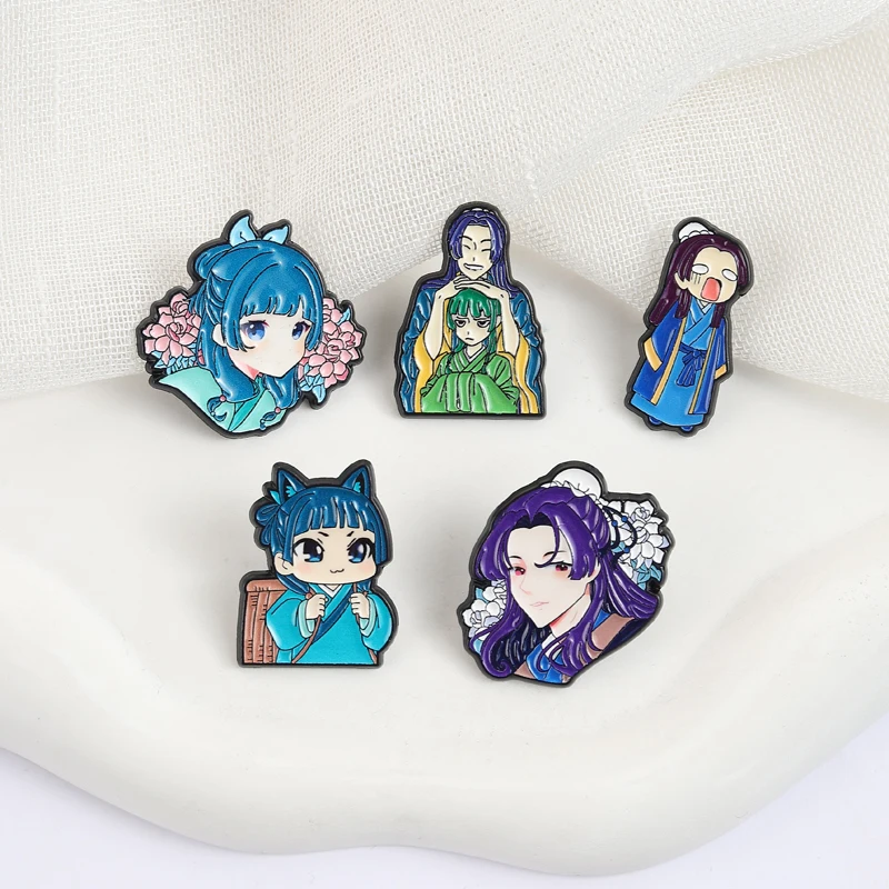 Maomao Light Novel Brosche Emaille-Pins – Süße japanische Anime-Cartoon-Charakter-Broschen, Anstecknadeln, Schmuckgeschenk für Fans und Freunde – Detail 3