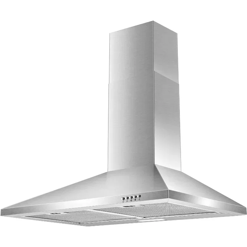 SNDOAS Range Hood 30 inch,Wall Mount Range Hood in Stainless Steel With Ducted/Ductless Convertible,Stove Vent Hood