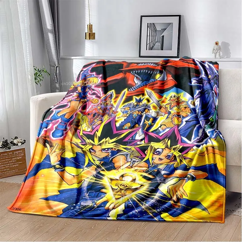 

Yugioh Yu-Gi-Oh Soft Flannel Blanket Cartoon Children Throw Blanket Soft Anime Game Printed Bedspread Sofa Air Conditioner Cover