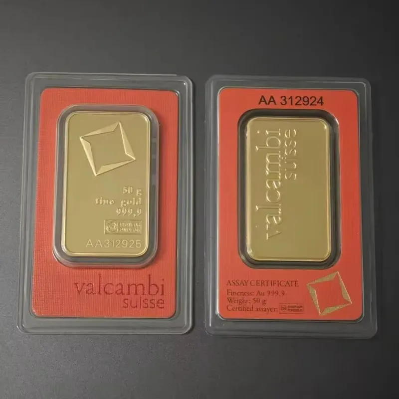Nichtmagnetischer Argor Heraeus Goldbarren 1 Unze 24k vergoldetes Messing Goldbarren Kunsthandwerk Geschenke für Sammler