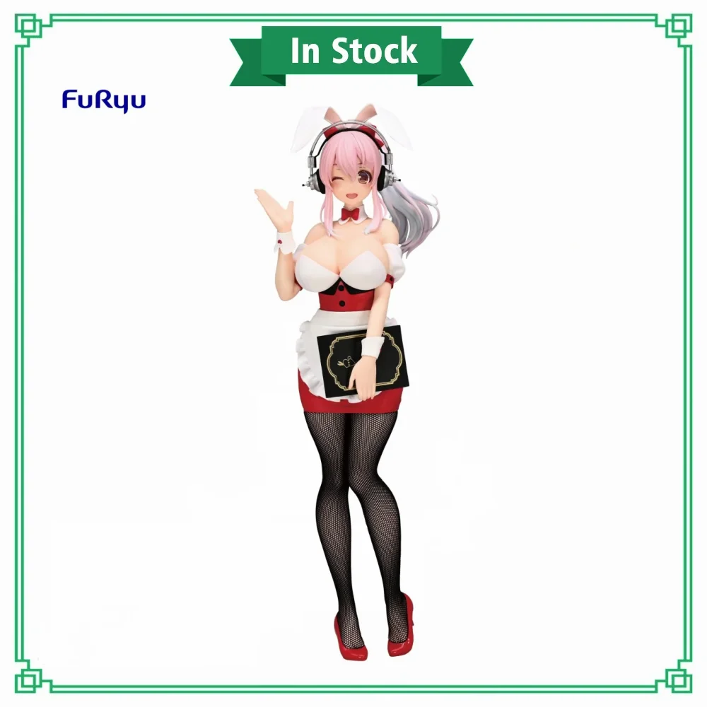 

In Stock FuRyu Super Sonico BiCute Bunnies Figure Waitress Ver.Anime Action Figures Model Genuine Original Toys Gift 28cm