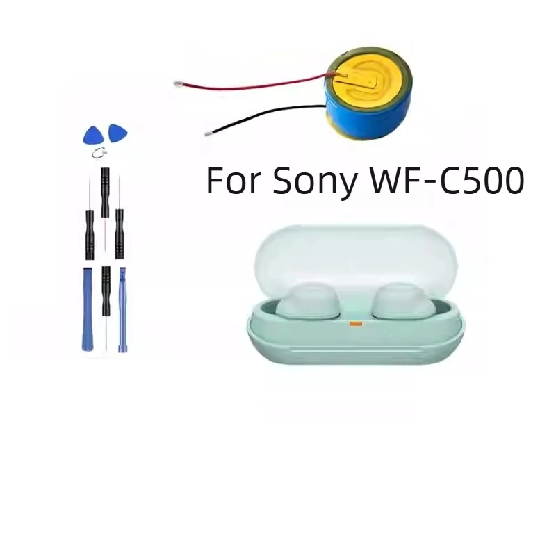 2PCS CP1254 3.85V 55mAh Bluetooth Earphones Battery for Sony WF-C500 +Tools