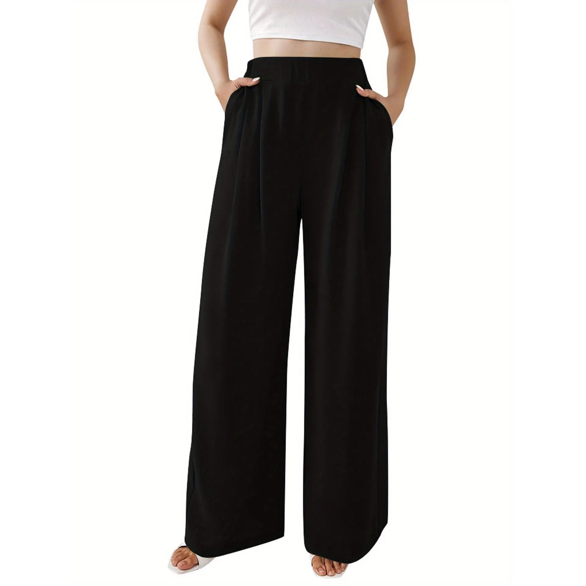 

Loose Fit Yoga Pants E 42601 Wide Leg Casual Harajuku Style Neutral Gender Spring Collection Comfortable Loose Trousers