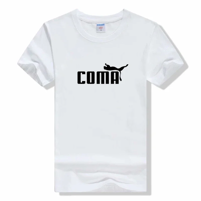 2026NEW Men Women Coma T Shirt Funny Cartoon Tops Coma Print T-shirt 90s Short Sleeve Tee Shirt Fashion Casual Tees Y2K