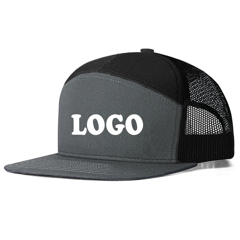 Outdoor Breathable Mesh Baseball Cap 7 Panel Embroidery Custom Logo Duck Tongue Cap Lightweight Sunscreen Sunshade Cap