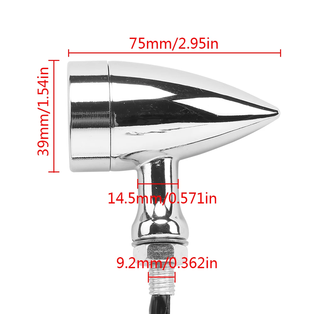 Café Racer Moto Clignotants Flèche Enseigne Au Néon Universel pour Yamaha Harley Kawasaki Pièces En Alliage D'aluminium Rue Moto Lumière