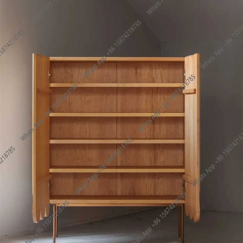 

U Nordic medieval style dining side cabinet entry door entrance entrance cabinet storage decoration fashion paint customization