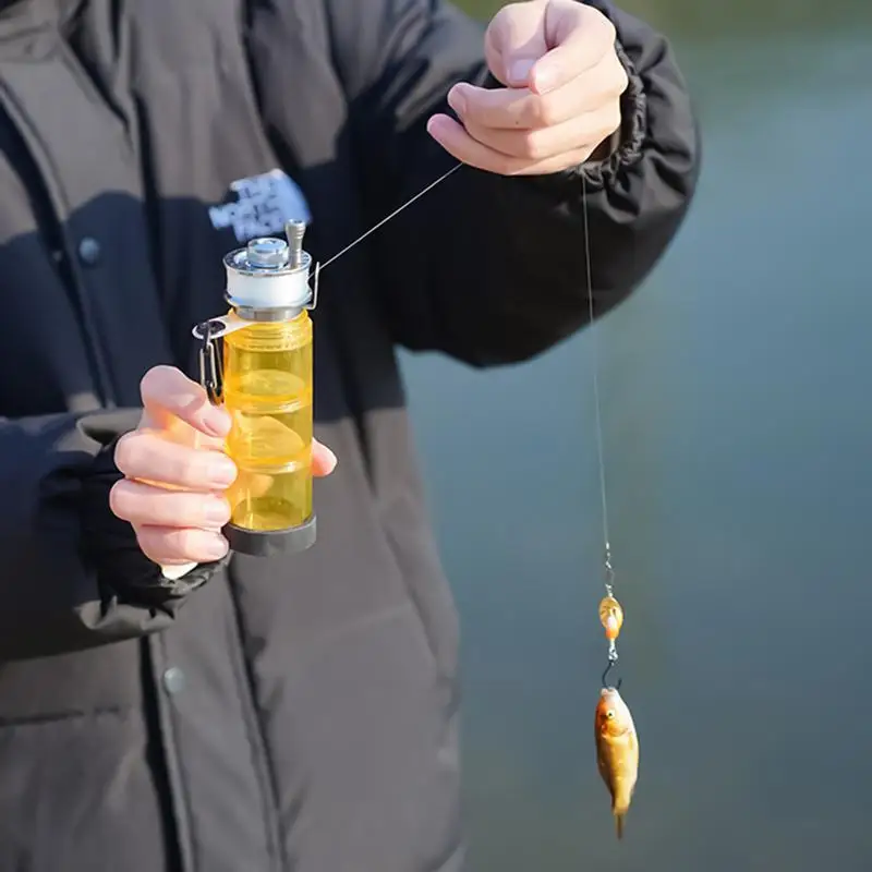

Fishing Lures Holder Small Fishing Lures Storage Bottle Multifunctional Gear Supplies With Carabiner Clear Shelves Bait