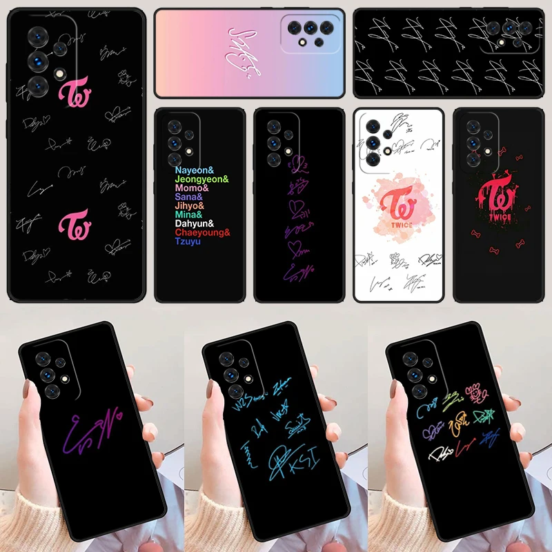 Twice Signature For Samsung Galaxy A52 A72 A73 A20e A21S A50 A70 A11 A12 A42 A31 A40 A51 A71 A32 A80 A91 Phone Case Cover