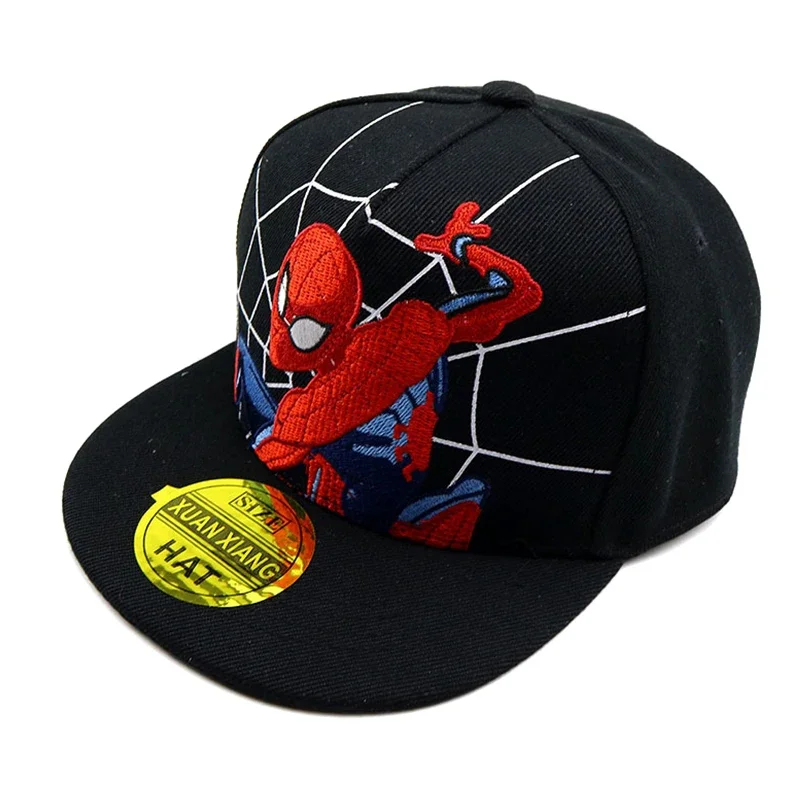 Disney Marvel Spiderman Cartoon Baby Baseball Cap Kids Hip Hop Sun Hat Boy Girl Spring Travel Caps Baby Snapback Caps Gift 2-8Y