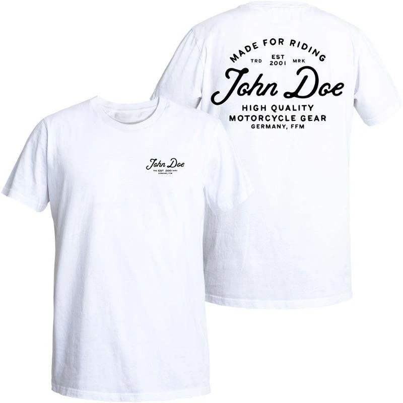 

Футболка John Doe "JD" мотоциклетный топ, летняя роскошная брендовая хлопковая мужская и женская футболка, мотоциклетная футболка с коротким рукавом