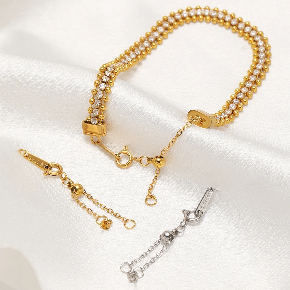 2 Stück Edelstahl-Verlängerungsketten mit Federverschlüssen für DIY-Schmuckzubehör, Armband- und Halskettenverlängerungen – Detail 5