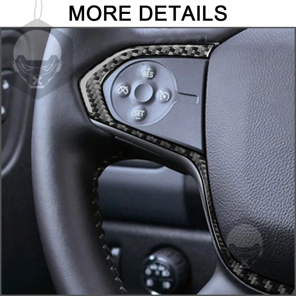 For Chevrolet Cruze Captiva Colorado GMC CANYON 2015-2022 Carbon Fiber Control Button Trim Decoration Steering Wheel Sticker